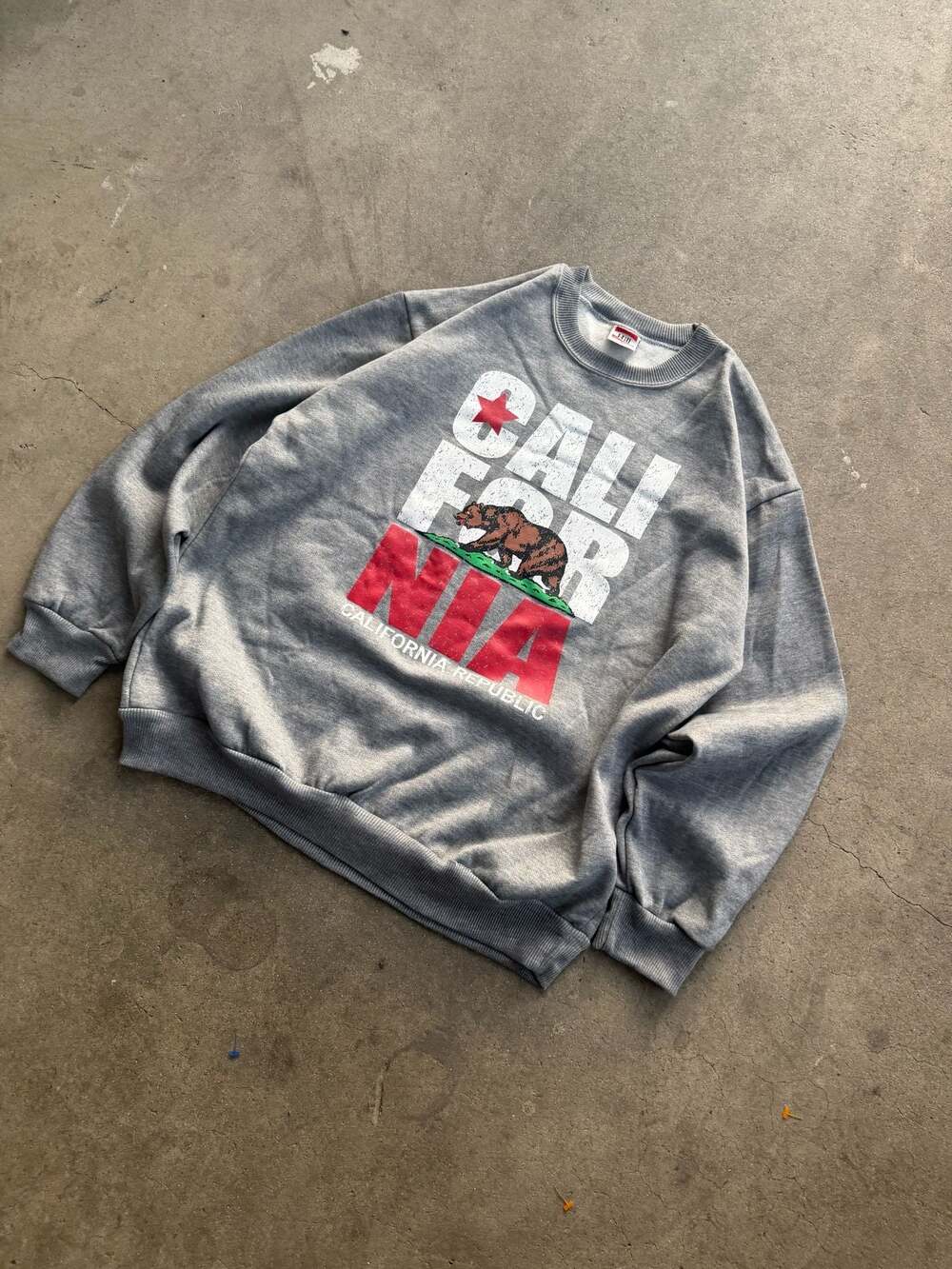 Vintage California Republic Gray Sweatshirt size Large